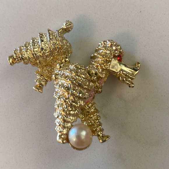 Vintage Jewelry - Vintage French Poodle Brooch - Pin